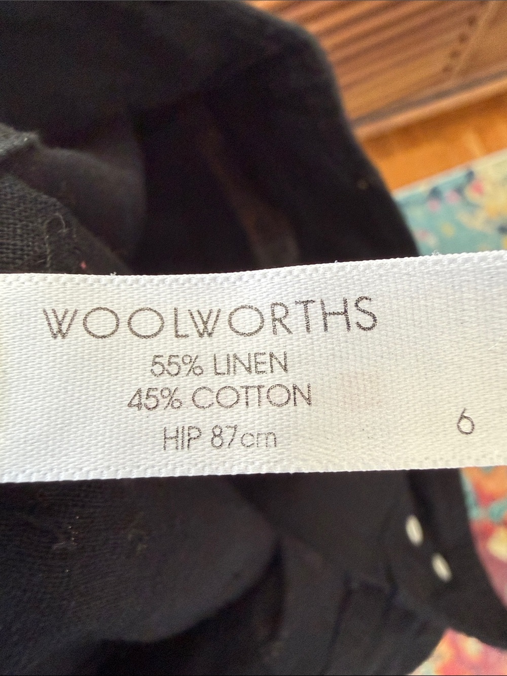Woolworths Cargo Pants Black Women Size 6. Cotton /linen. - Picture 5 of 6